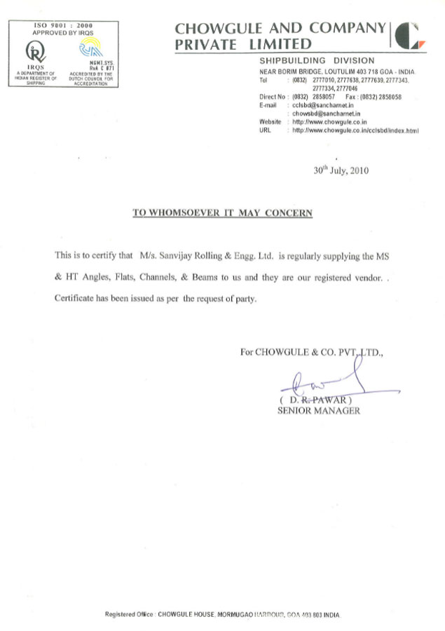 PERFORMANCE-CERT-CHOWGULE-CO
