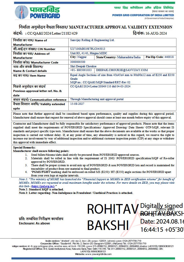 PGCIL-Manuf-Approval-Sanvijay-H3-V-2027